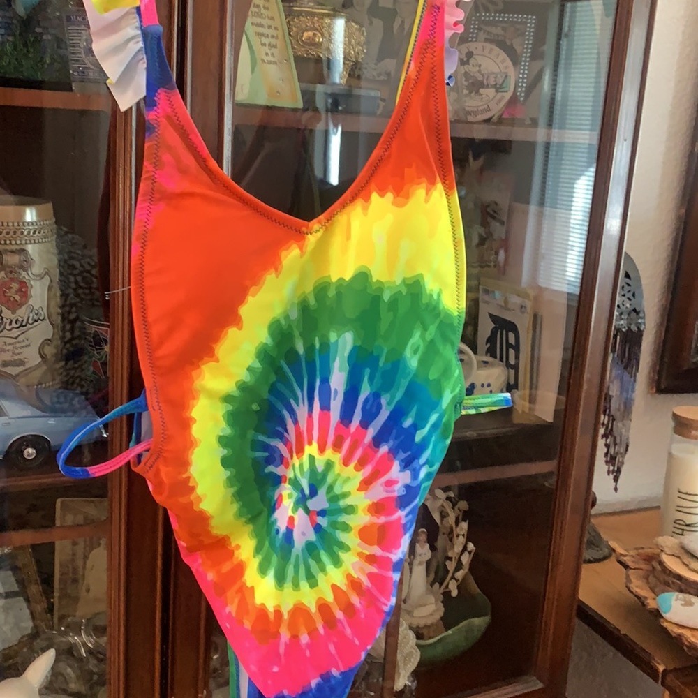 Tye dye swim suit one piece size small - Picture 2 of 8
